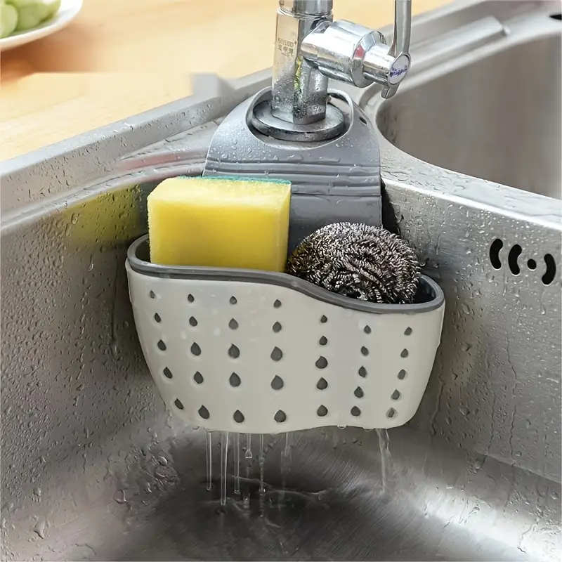 Silicone Tap Washer - Panier d'égouttage suspendu réglable pour évier