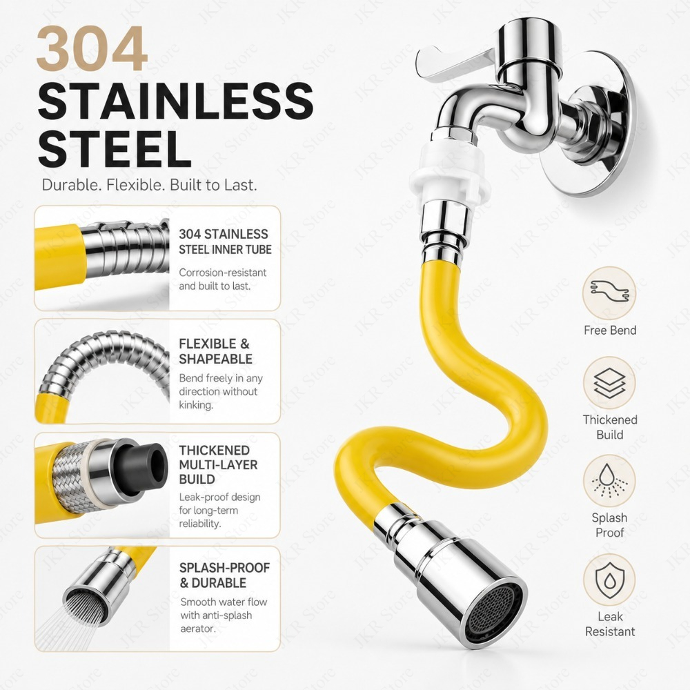 Flexible Hose Braided - Prolongateur de Robinet Réglable en Acier