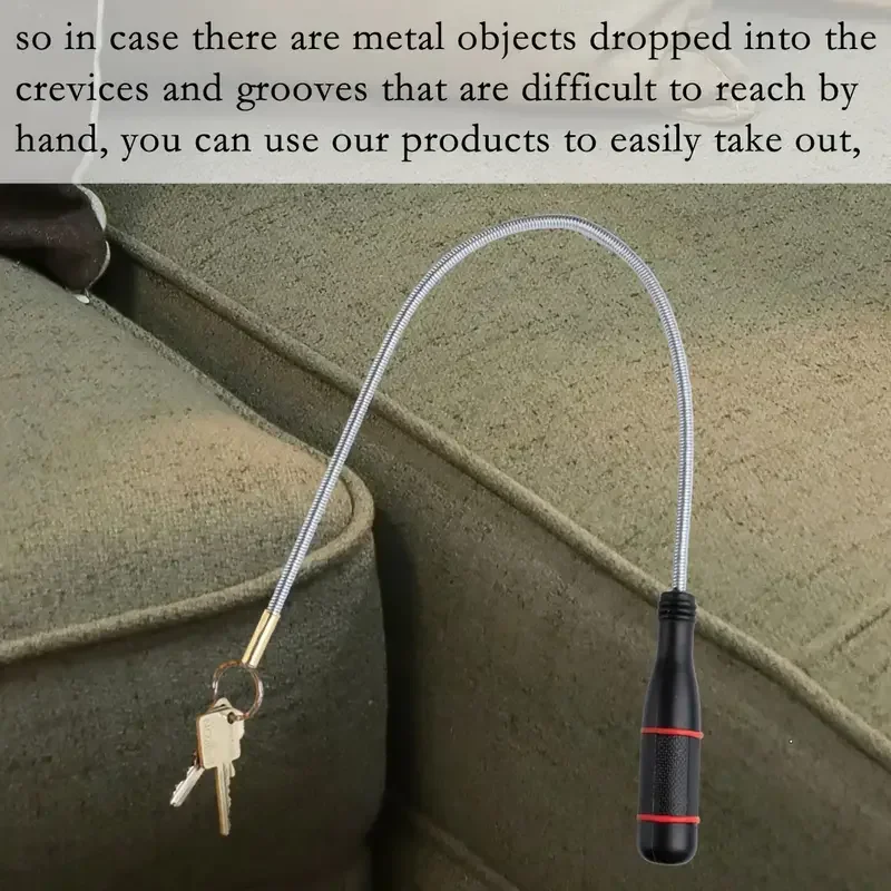 Drain Snake Flexible - Outil de récupération magnétique flexible, barre