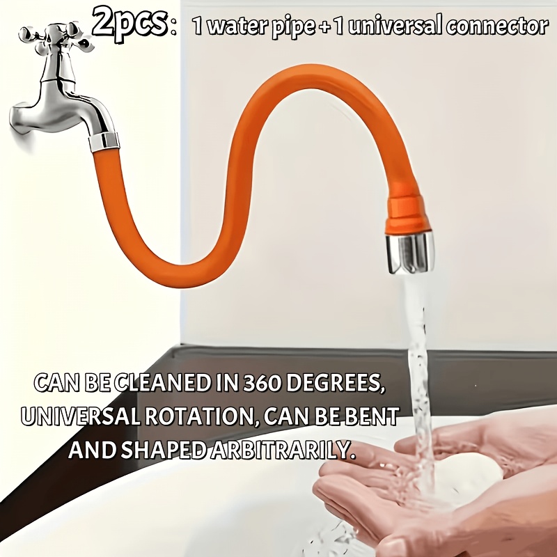 Flexible Hose Braided - Prolongateur de robinet pliable 2-en-1 avec