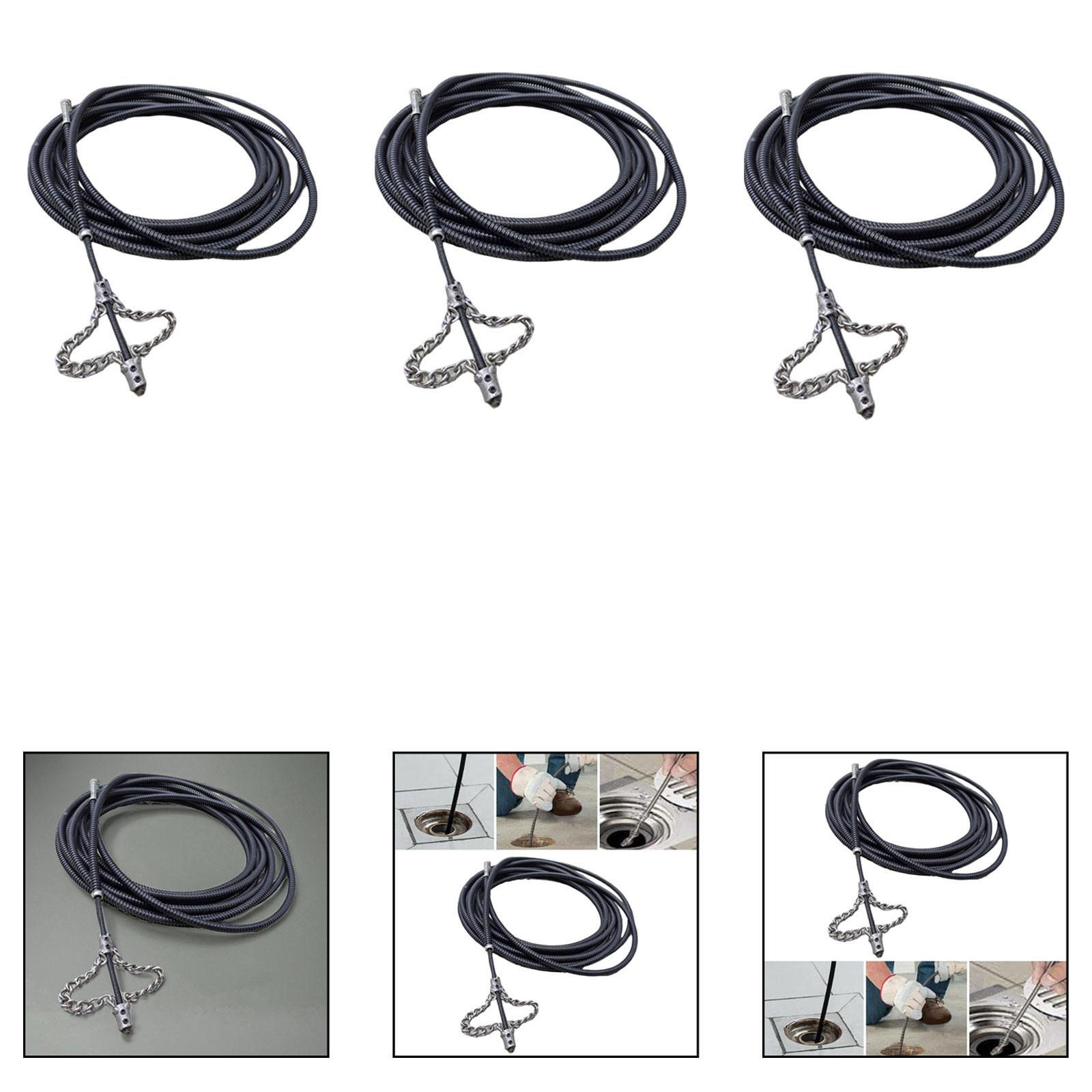 Drain Snake Flexible - Serpent de plomberie en métal, nettoyeur