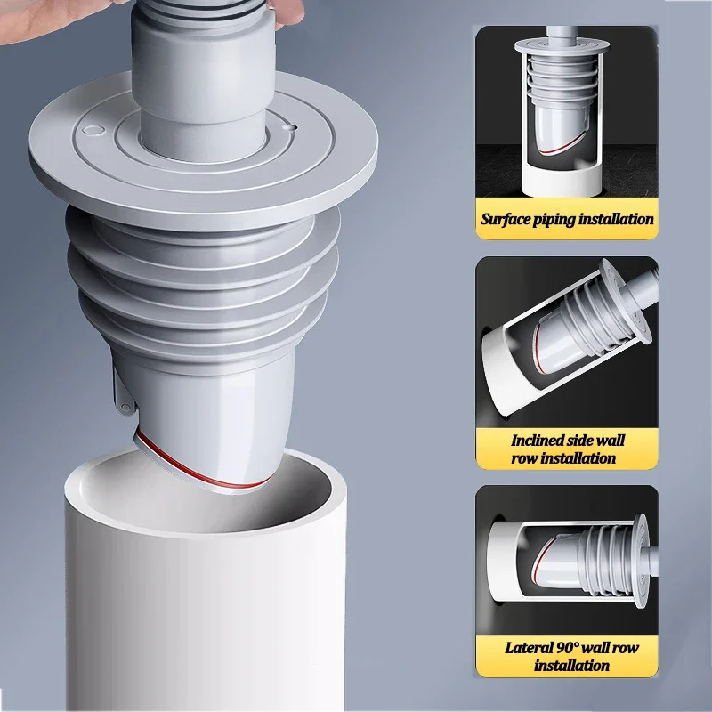 Drain Pipe Clip - Anneau d'étanchéité en Silicone pour salle