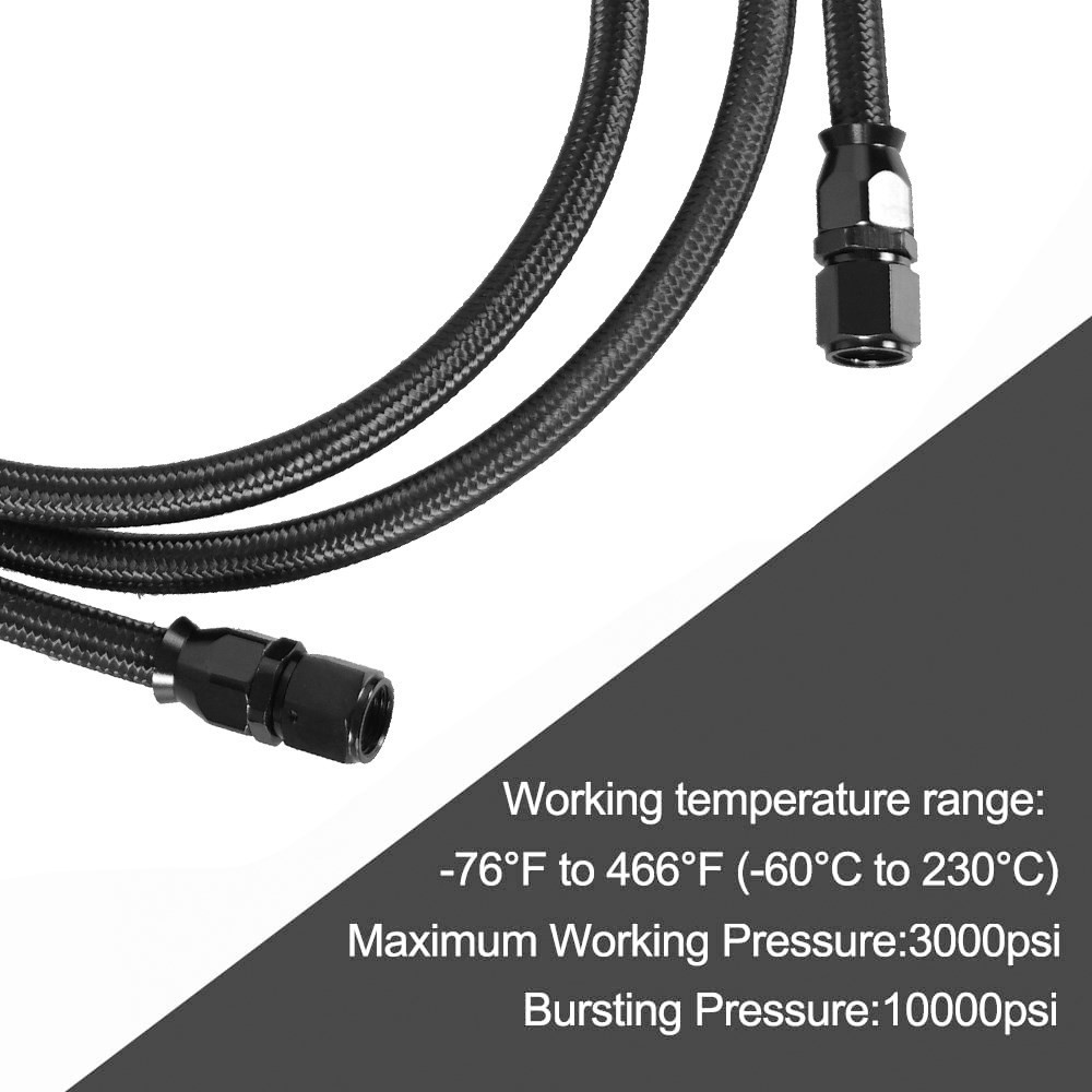 2 X 7Ft AN6 Flexible PTFE Tran - Flexible Hose Braided avis et prix