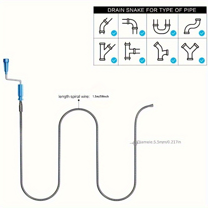 Déboucheur de canalisation tél - Drain Snake Flexible avis et prix