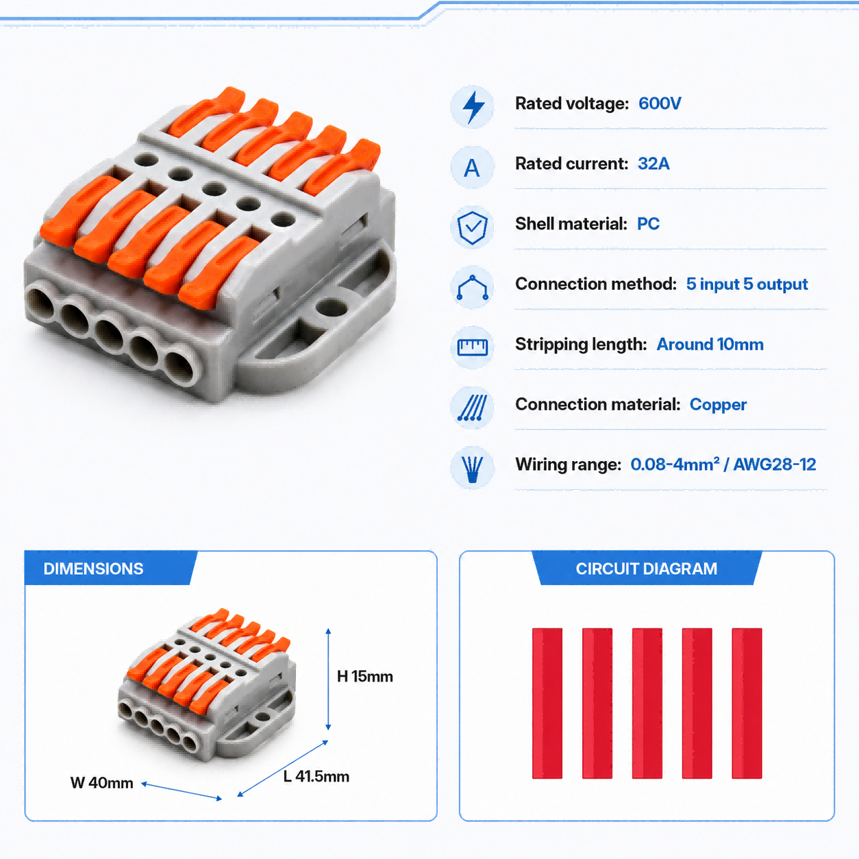 Connecteurs de câbles 2-30 bro - Push Fit Connector avis et prix